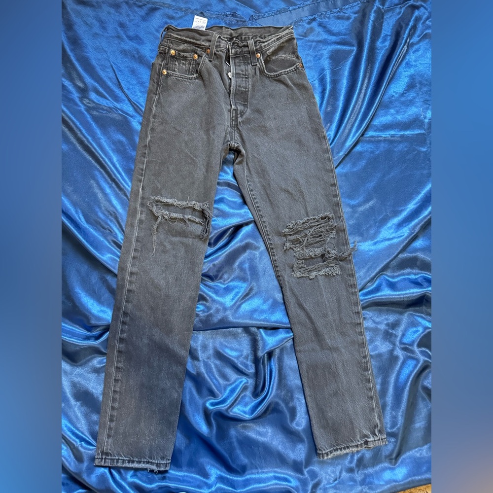 Denizen from Levi's Dark Gray Boyfriend Jeans